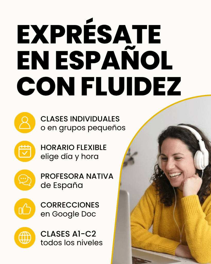 banner clases de conversación en español