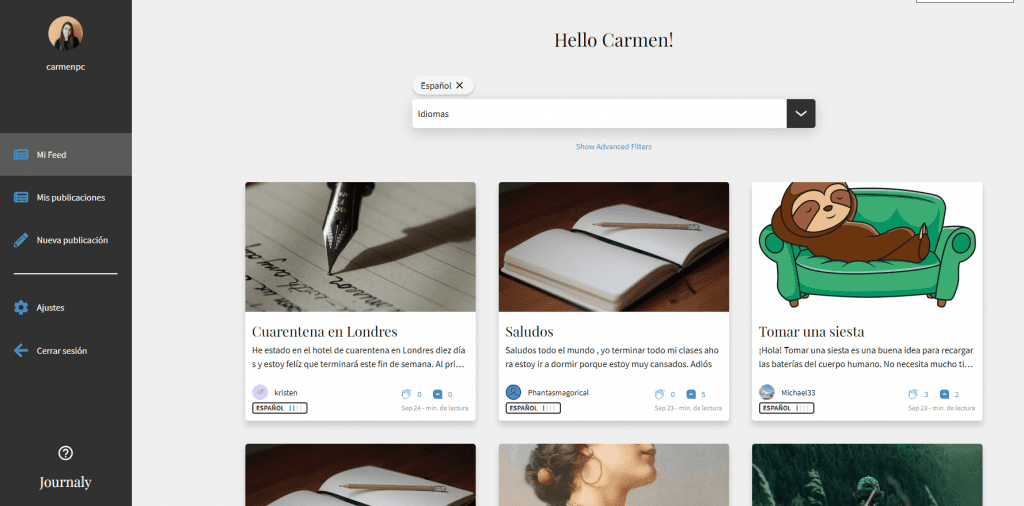 feed Journaly